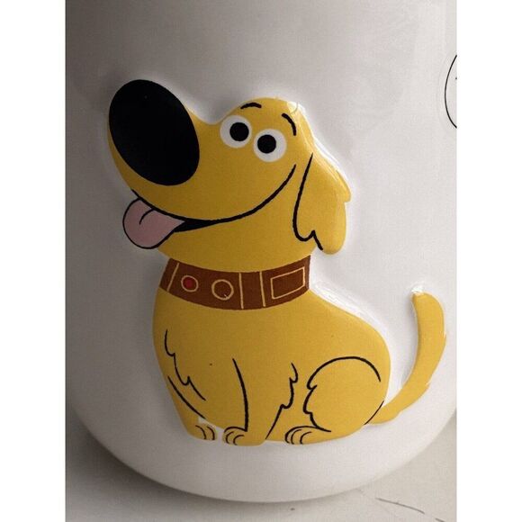 Rae Dunn Disney Pixar UP Mug Squirrel  Double Sided 3D Handle Dug NEW - Picture 2 of 11
